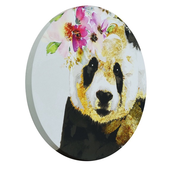 Round canvas with panda print - Picture 3 of 7